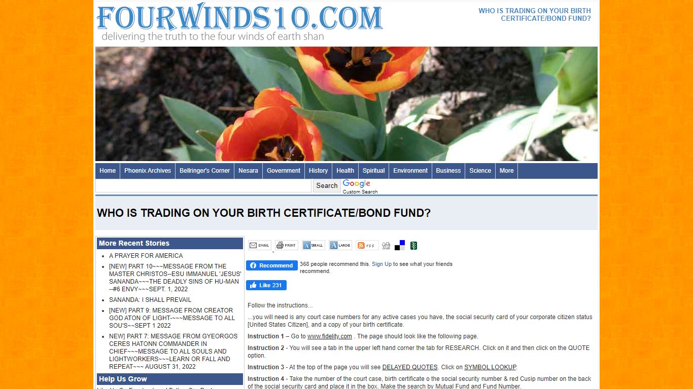 WHO IS TRADING ON YOUR BIRTH CERTIFICATE/BOND FUND?